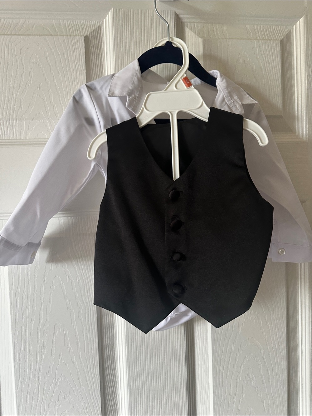 Classic Black Kids Dress Vest with White Shirt